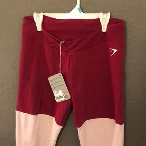 Gymshark TwoTone Legging- Beet Marl/Chalk Pink M